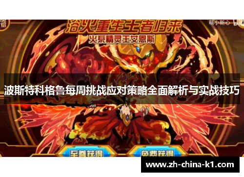 波斯特科格鲁每周挑战应对策略全面解析与实战技巧